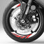 StickerBao Red 17 inch AWNING01 Advanced 2-Piece Rim Sticker Universal Motorcycle Rim Wheel Decal For Kawasaki