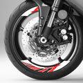 StickerBao Red 17 inch AWNING01 Advanced 2-Piece Rim Sticker Universal Motorcycle Rim Wheel Decal For Kawasaki