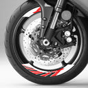 StickerBao Red 17 inch AWNING01 Advanced 2-Piece Rim Sticker Universal Motorcycle Rim Wheel Decal For Honda