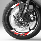 StickerBao Red AWNING01 Advanced 2-Piece Rim Sticker Universal Motorcycle 17 inch Rim Wheel Decal For Triumph