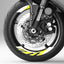 StickerBao Yellow 17 inch AWNING01 Advanced 2-Piece Rim Sticker Universal Motorcycle Rim Wheel Decal For Kawasaki