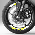 StickerBao Yellow 17 inch AWNING01 Advanced 2-Piece Rim Sticker Universal Motorcycle Rim Wheel Decal For Kawasaki