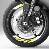 StickerBao Yellow Universal 17 inch Motorcycle AWNING01 Advanced 2-Piece Rim Sticker Rim Wheel Decal For For Suzuki