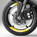 StickerBao Orange CHECK01 Advanced 2-Piece Rim Sticker Universal Motorcycle 17 inch Inner Edge Wheel Decal Check For Ducati