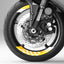 StickerBao Orange 17 inch CHECK01 Advanced 2-Piece Rim Sticker Universal Motorcycle Rim Wheel Decal For Honda