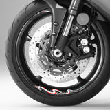 StickerBao Red Universal 17 inch Motorcycle DRAGON01 Advanced 2-Piece Rim Sticker Inner Edge Wheel Decal For Honda