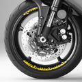 StickerBao Yellow Universal 17 inch Motorcycle FIRE01 Advanced 2-Piece Rim Sticker Rim Wheel Decal  For Aprilia