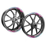 StickerBao Motorcycle Universal 17 inch Inner Edge Wheel Decal FLASH01 Advanced 2-Piece Rim Sticker For Aprilia
