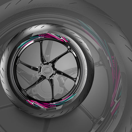 Universal 17 inch Motorcycle FLASH01 Advanced 2-Piece Rim Sticker Inner Edge Wheel Decal For Ducati