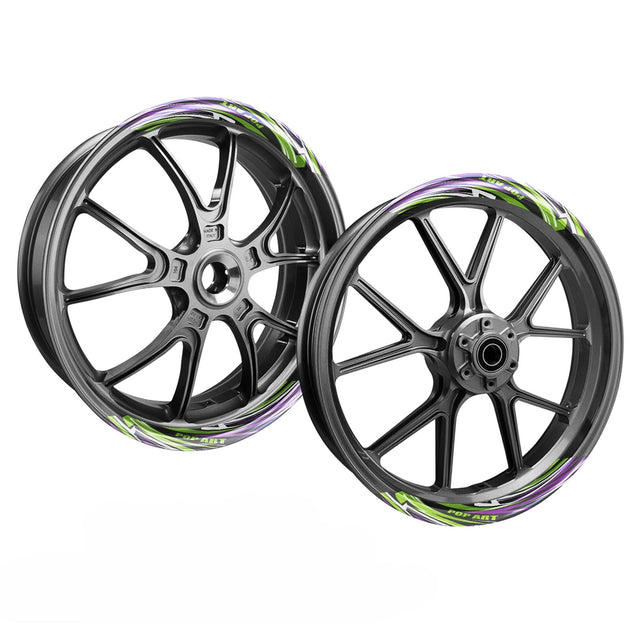 StickerBao FLASH01 Advanced 2-Piece Rim Sticker Universal Motorcycle 17 inch Inner Edge Wheel Decal For Suzuki