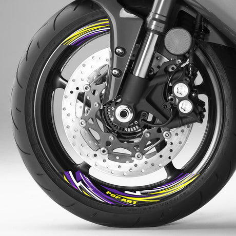 StickerBao Motorcycle Universal 17 inch Inner Edge Wheel Decal FLASH01 Advanced 2-Piece Rim Sticker For Triumph