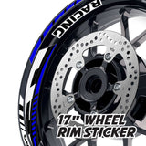 StickerBao Blue 17 inch GP09 Platinum Inner Edge Rim Sticker Universal Motorcycle Rim Wheel Decal Racing For Ducati
