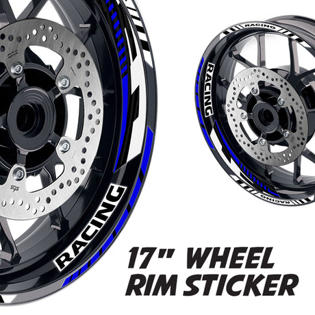 StickerBao Orange 17 inch GP09 Platinum Inner Edge Rim Sticker Universal Motorcycle Rim Wheel Decal Racing For Suzuki