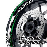 StickerBao Dark Green 17 inch GP09 Platinum Inner Edge Rim Sticker Universal Motorcycle Rim Wheel Decal Racing For Suzuki