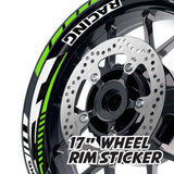 StickerBao Green 17 inch GP09 Platinum Inner Edge Rim Sticker Universal Motorcycle Rim Wheel Decal Racing For Kawasaki