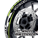 StickerBao Light Green 17 inch GP09 Platinum Inner Edge Rim Sticker Universal Motorcycle Rim Wheel Decal Racing For Aprilia