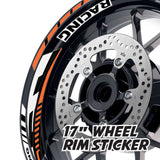 StickerBao Orange 17 inch GP09 Platinum Inner Edge Rim Sticker Universal Motorcycle Rim Wheel Decal Racing For Ducati
