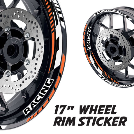 StickerBao Orange 17 inch GP09 Platinum Inner Edge Rim Sticker Universal Motorcycle Rim Wheel Decal Racing For Triumph