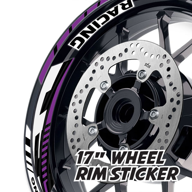 StickerBao Purple 17 inch GP09 Platinum Inner Edge Rim Sticker Universal Motorcycle Rim Wheel Decal Racing For Honda