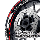 StickerBao Red 17 inch GP09 Platinum Inner Edge Rim Sticker Universal Motorcycle Rim Wheel Decal Racing For Suzuki