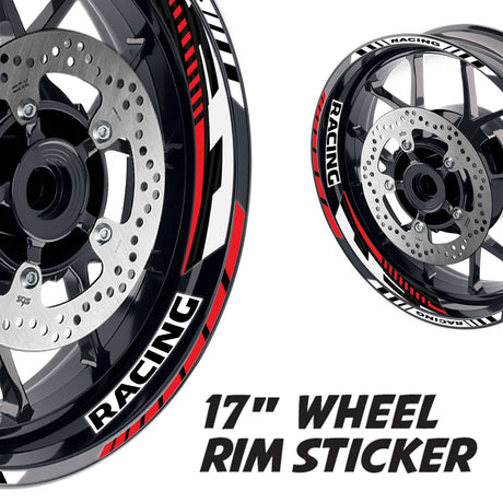 StickerBao Red 17 inch GP09 Platinum Inner Edge Rim Sticker Universal Motorcycle Rim Wheel Decal Racing For Aprilia