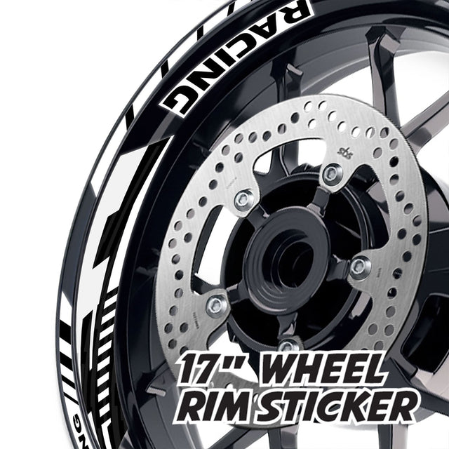 StickerBao White 17 inch GP09 Platinum Inner Edge Rim Sticker Universal Motorcycle Rim Wheel Decal Racing For Triumph