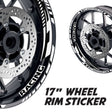 StickerBao White 17 inch GP09 Platinum Inner Edge Rim Sticker Universal Motorcycle Rim Wheel Decal Racing For Yamaha