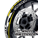 StickerBao Yellow 17 inch GP09 Platinum Inner Edge Rim Sticker Universal Motorcycle Rim Wheel Decal Racing For Yamaha