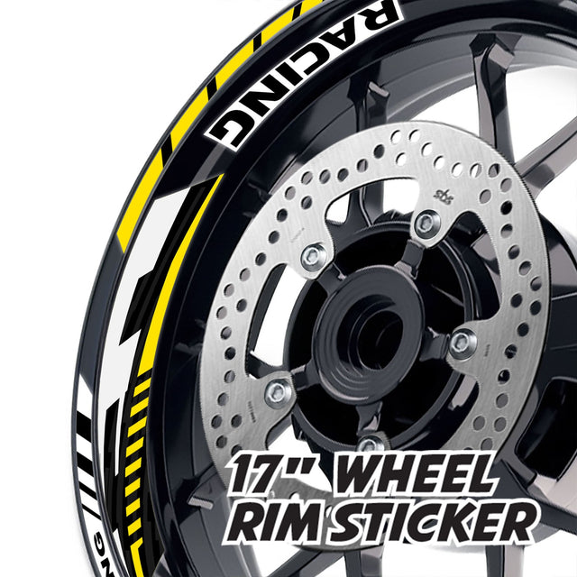 StickerBao Yellow 17 inch GP09 Platinum Inner Edge Rim Sticker Universal Motorcycle Rim Wheel Decal Racing For Honda