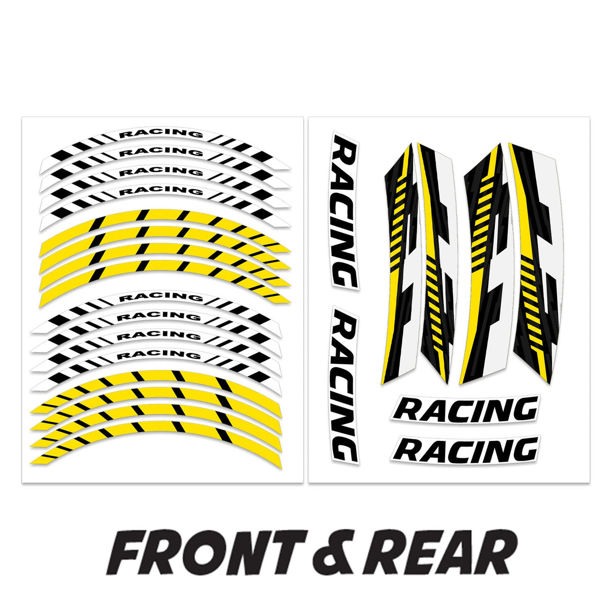 StickerBao Yellow 17 inch GP09 Platinum Inner Edge Rim Sticker Universal Motorcycle Rim Wheel Decal Racing For Suzuki