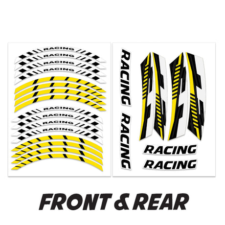 StickerBao Yellow 17 inch GP09 Platinum Inner Edge Rim Sticker Universal Motorcycle Rim Wheel Decal Racing For Aprilia