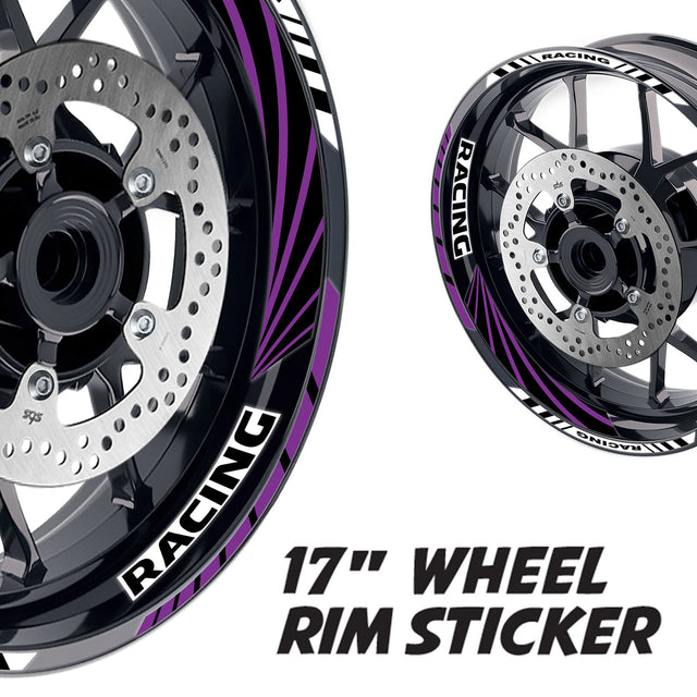 StickerBao Purple 17 inch GP10 Platinum Inner Edge Rim Sticker Universal Motorcycle Rim Wheel Decal Racing For Triumph