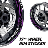 StickerBao Purple 17 inch GP10 Platinum Inner Edge Rim Sticker Universal Motorcycle Rim Wheel Decal Racing For Kawasaki