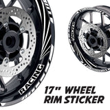 StickerBao White 17 inch GP10 Platinum Inner Edge Rim Sticker Universal Motorcycle Rim Wheel Decal Racing For Triumph