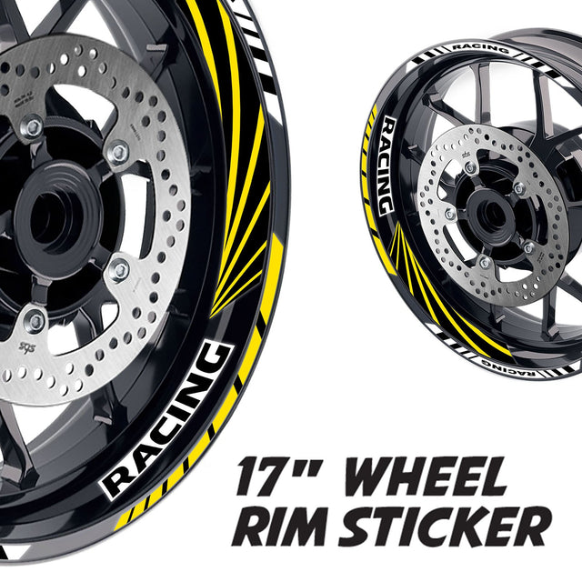 StickerBao Yellow 17 inch GP10 Platinum Inner Edge Rim Sticker Universal Motorcycle Rim Wheel Decal Racing For Yamaha