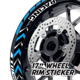 StickerBao Aqua 17 inch GP11 Platinum Inner Edge Rim Sticker Universal Motorcycle Rim Wheel Decal Racing For Yamaha