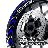 StickerBao Blue 17 inch GP11 Platinum Inner Edge Rim Sticker Universal Motorcycle Rim Wheel Decal Racing For Ducati