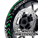 StickerBao Dark Green 17 inch GP11 Platinum Inner Edge Rim Sticker Universal Motorcycle Rim Wheel Decal Racing For Honda