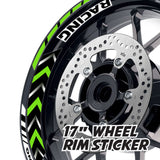 StickerBao Green 17 inch GP11 Platinum Inner Edge Rim Sticker Universal Motorcycle Rim Wheel Decal Racing For Yamaha