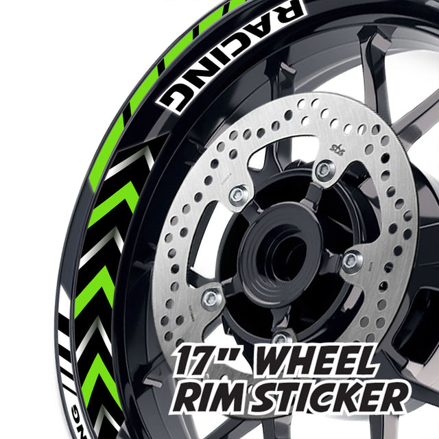 StickerBao Green 17 inch GP11 Platinum Inner Edge Rim Sticker Universal Motorcycle Rim Wheel Decal Racing For Ducati