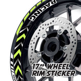 StickerBao Light Green 17 inch GP11 Platinum Inner Edge Rim Sticker Universal Motorcycle Rim Wheel Decal Racing For Yamaha