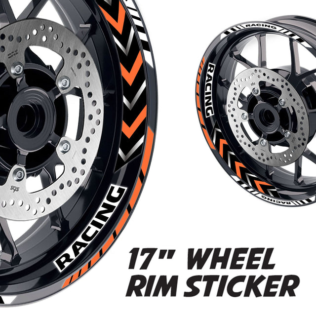 StickerBao Orange 17 inch GP11 Platinum Inner Edge Rim Sticker Universal Motorcycle Rim Wheel Decal Racing For Triumph