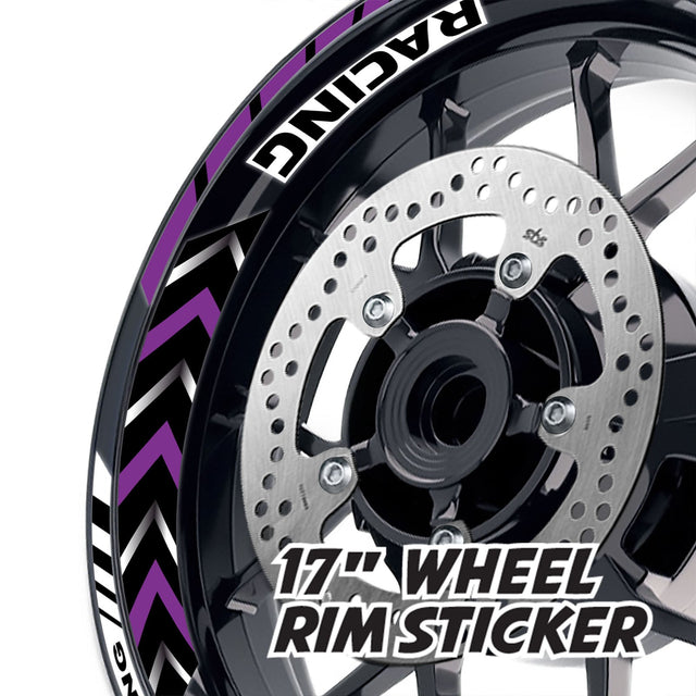 StickerBao Purple 17 inch GP11 Platinum Inner Edge Rim Sticker Universal Motorcycle Rim Wheel Decal Racing For Yamaha