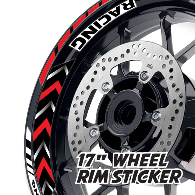 StickerBao Red 17 inch GP11 Platinum Inner Edge Rim Sticker Universal Motorcycle Rim Wheel Decal Racing For Yamaha