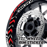 StickerBao Red 17 inch GP11 Platinum Inner Edge Rim Sticker Universal Motorcycle Rim Wheel Decal Racing For Triumph
