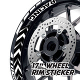StickerBao White 17 inch GP11 Platinum Inner Edge Rim Sticker Universal Motorcycle Rim Wheel Decal Racing For Ducati