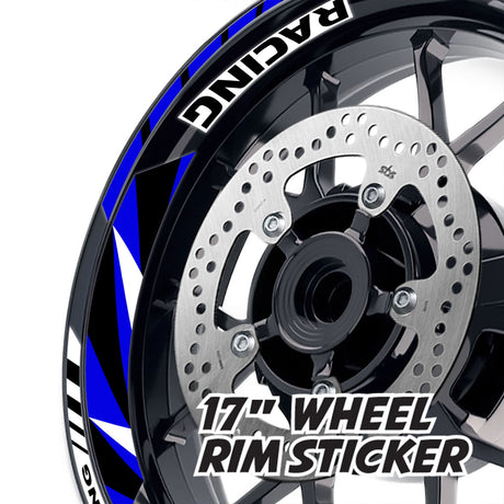 StickerBao Blue 17 inch GP12 Platinum Inner Edge Rim Sticker Universal Motorcycle Rim Wheel Decal Racing For Yamaha