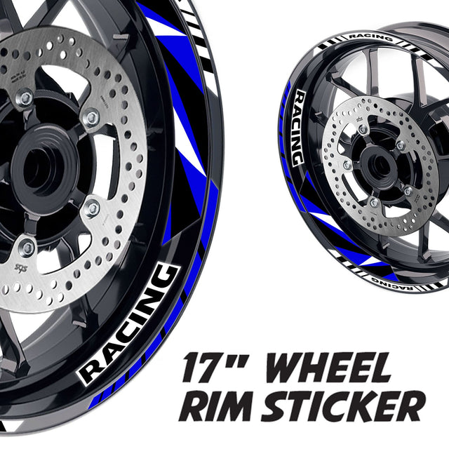 StickerBao Blue 17 inch GP12 Platinum Inner Edge Rim Sticker Universal Motorcycle Rim Wheel Decal Racing For Kawasaki
