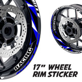 StickerBao Blue 17 inch GP12 Platinum Inner Edge Rim Sticker Universal Motorcycle Rim Wheel Decal Racing For Suzuki