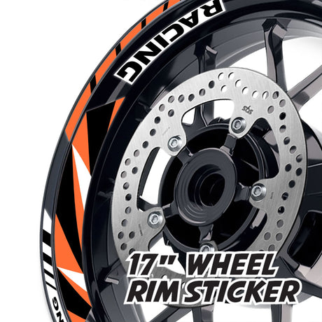 StickerBao Orange 17 inch GP12 Platinum Inner Edge Rim Sticker Universal Motorcycle Rim Wheel Decal Racing For Triumph